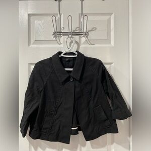 Express Design Studio, women’s.cropped dress jacket, size L, black. Cotton rayon